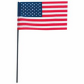 100 Pieces USA Flag w/ Pole Set (6"x4")